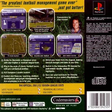 LMA Manager 2002 (EU) box cover back